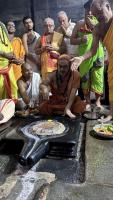 H.H. Shrimat Sadyojat Shankarashram  Swamiji's  visit to  Shri Mahabaleshwar Temple - Gokarna (21st June 2023)